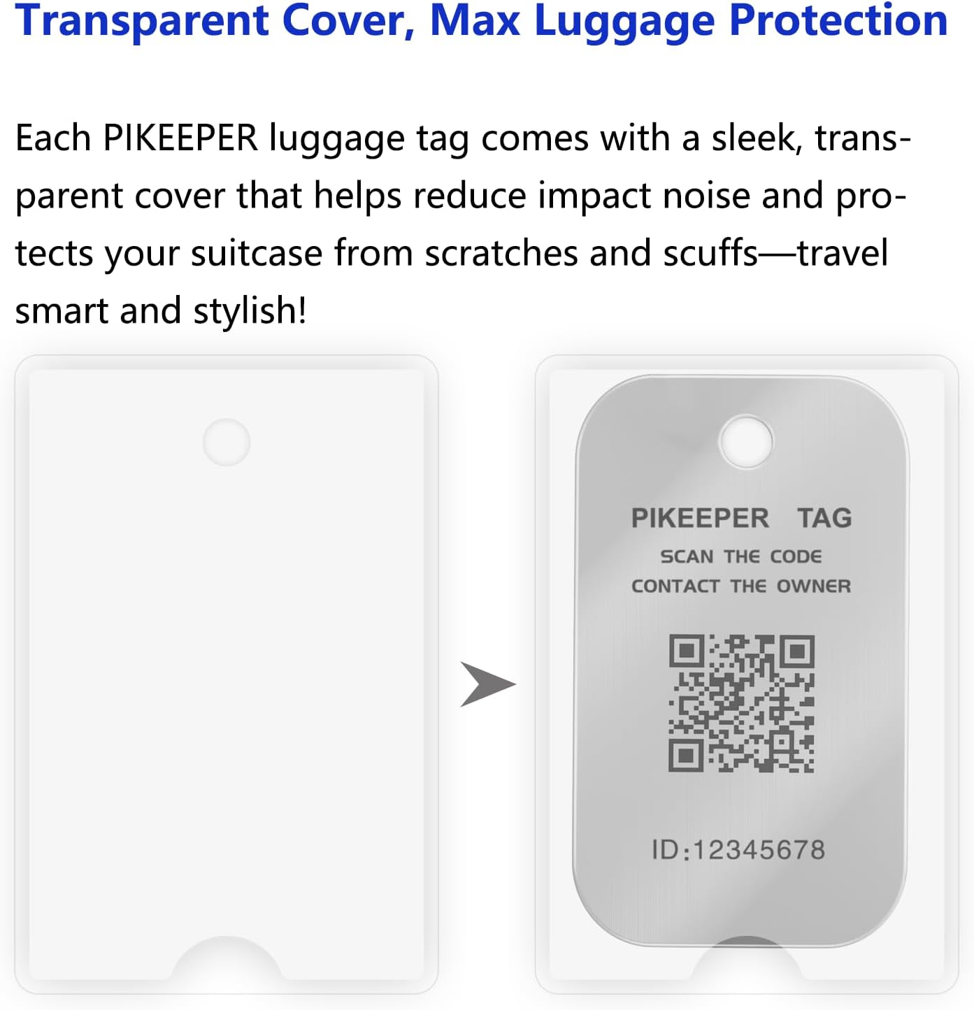 Smart QR Code Luggage Tags - Show Location When Scanned, Customizable Info with Privacy Protection, 4-Pack Waterproof & Durable Travel Labels for Suitcases, Backpacks & More