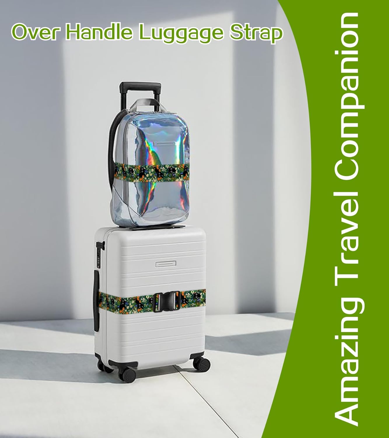 Luggage Straps for Suitcases Travel Belt Luggage Band Heavy Duty Traveling Luggage Identifier Cute Women Girls Unique Accesory,
