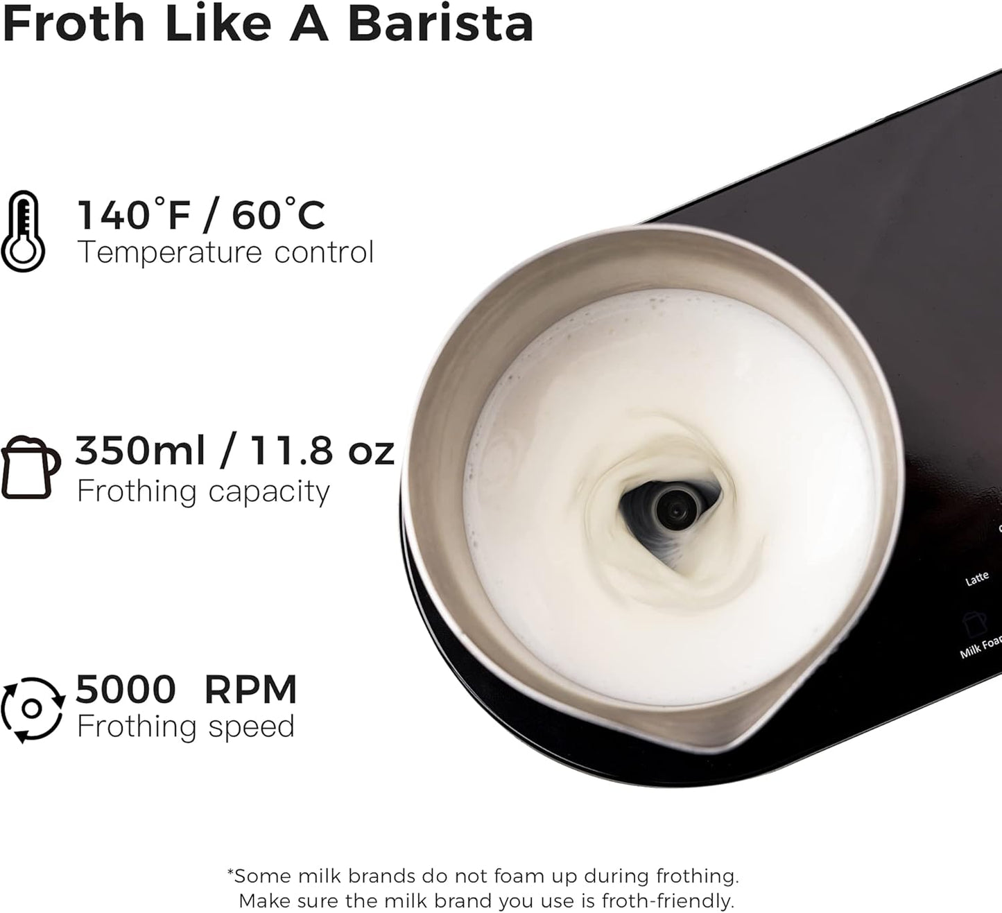 SEVEN&ME Espressor Machine Coffee Maker, with Milk Froth All-in-One Espresso Machine Combination, Latte Cappuccino Macchiato Espresso Electric Moka Pot, One Click Smart Operation(8.66")