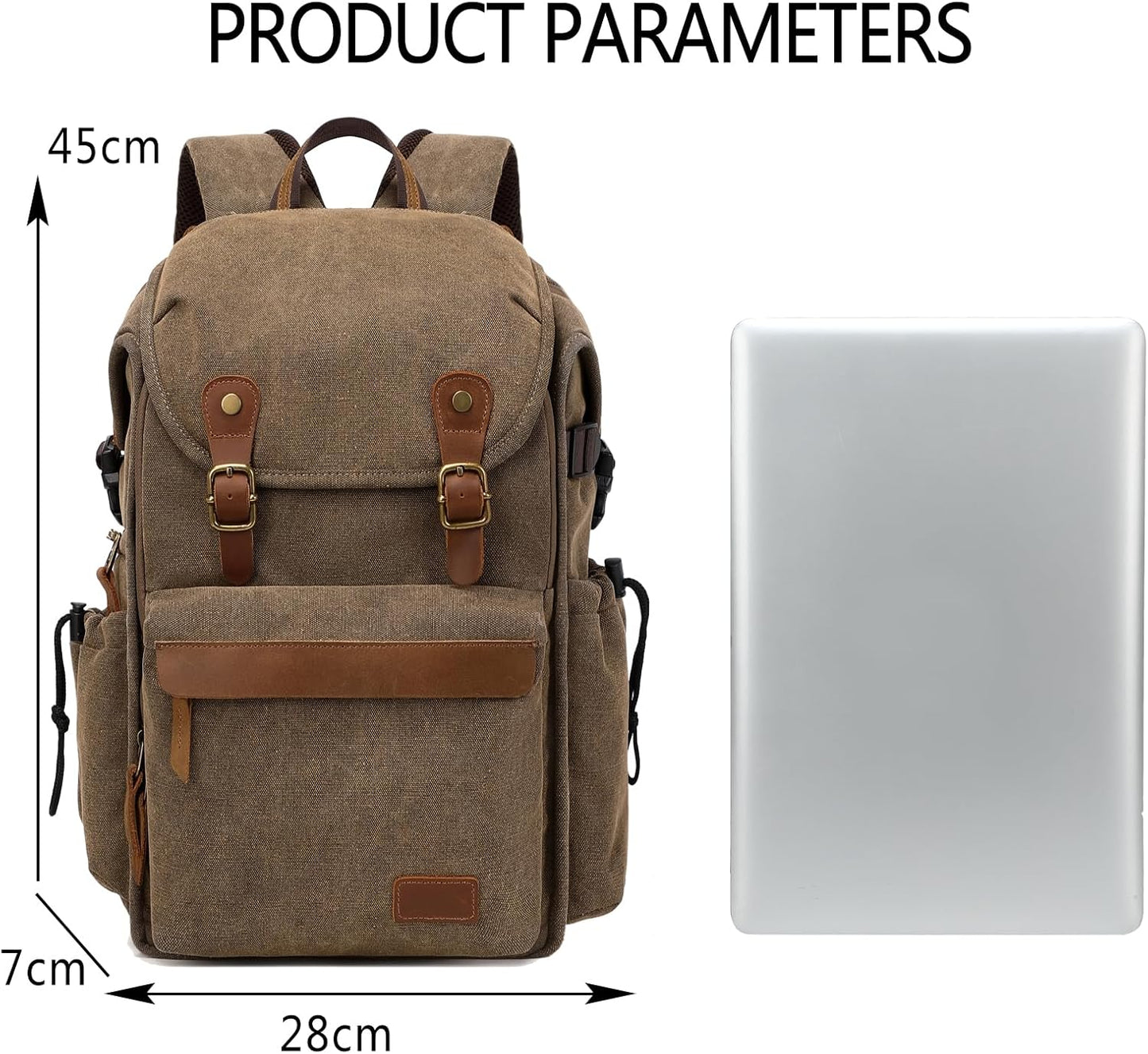 Camera Bag; Professional UAV Camera Backpack;Anti-Theft Camera Bag with Rain Cover; Large Capacity Photography Backpack(Coffee), A3091