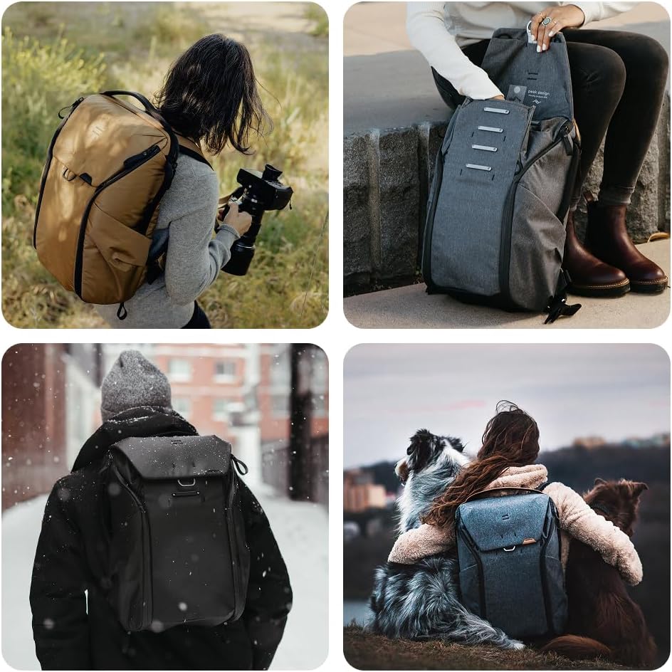 Peak Design Everyday Backpack V3 20L, Kelp, MagLatch Top, Dual Side Access, FlexFold Dividers, Fits 15" Laptop, For Camera Carry, Daily Commutes or Travel, Versatile Backpack for Men and Women