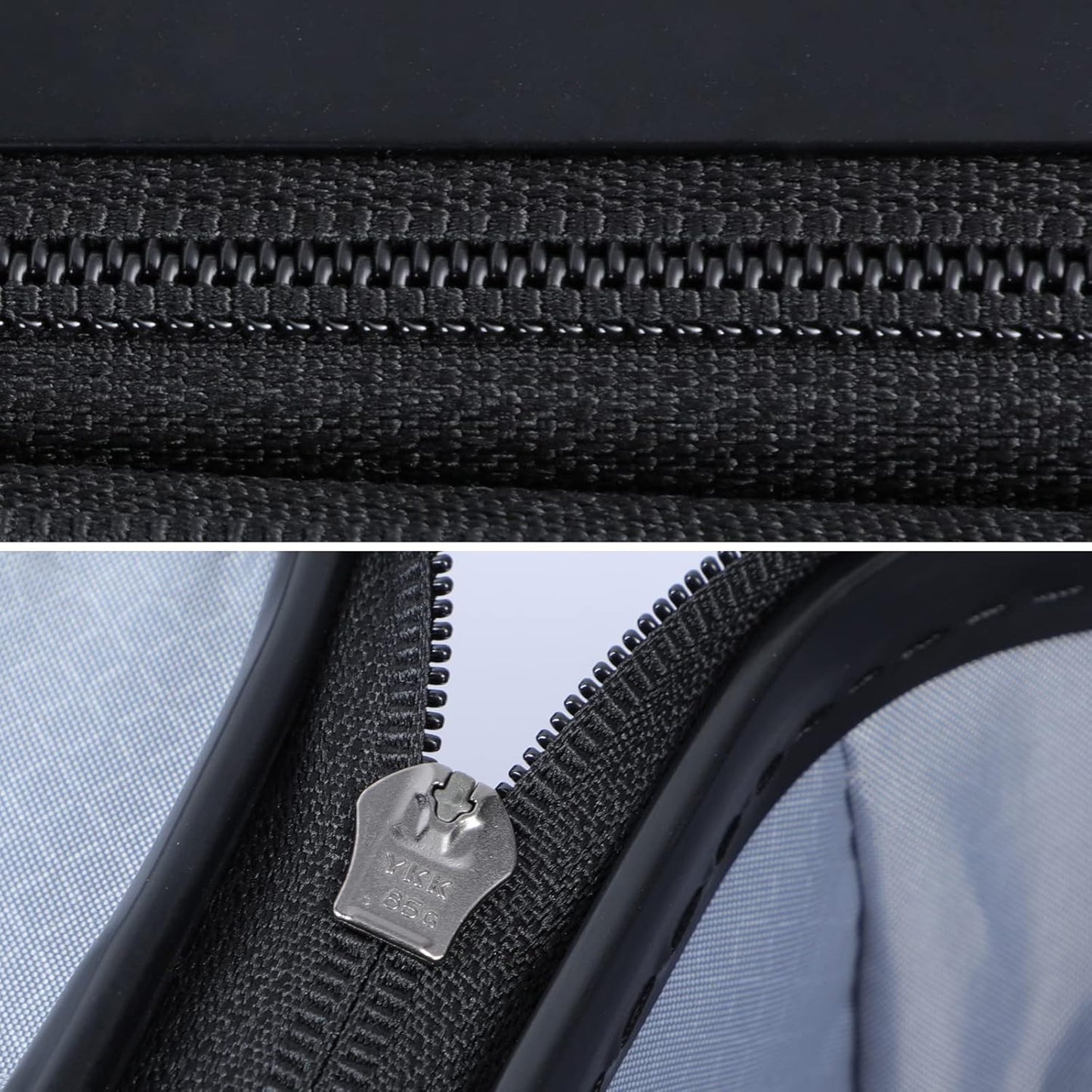 TydeCkare 20 Inch Carry On Luggage with Front Pocket, 21.65 * 15.35 * 7.87" Suitable for Airplane Overhead Bin, 34L PC+ABS Hardshell, Ice Blue