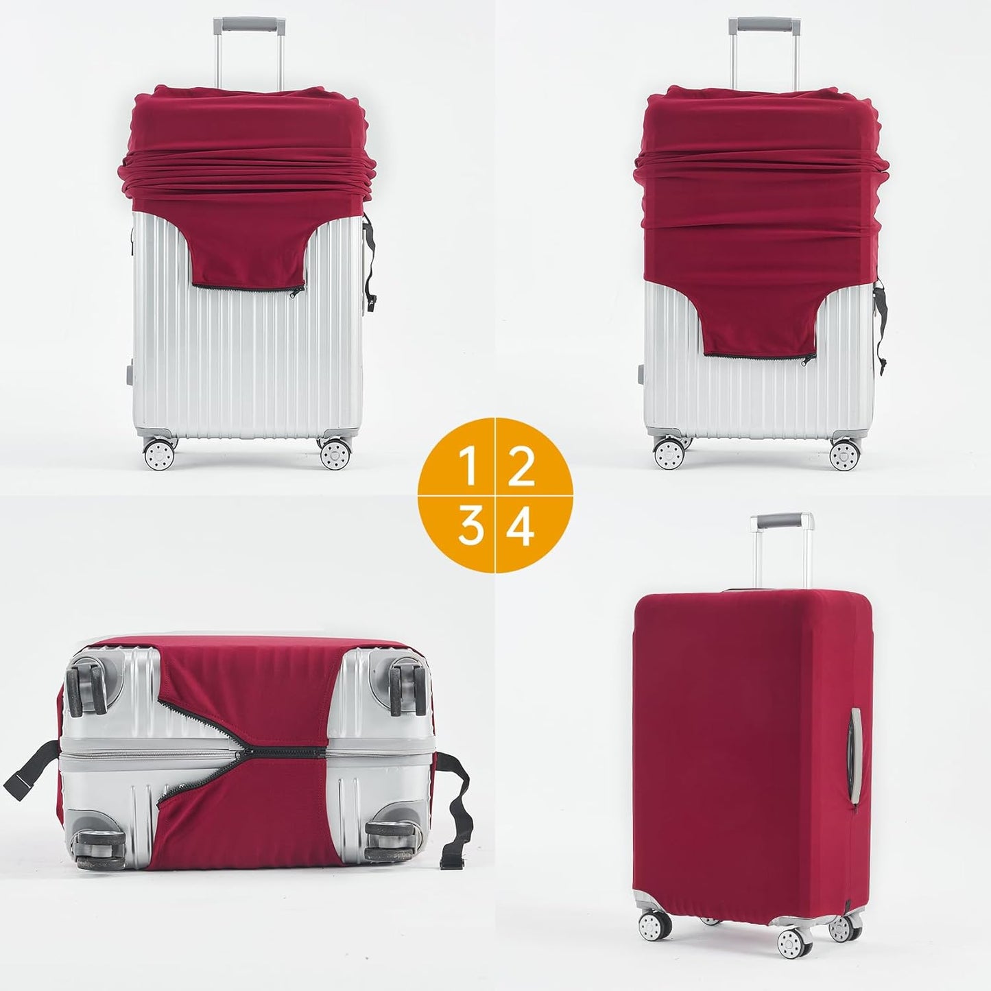 Travelkin Luggage Covers For Suitcase Tsa Approved,Suitcase Cover Protector Fit 18-32 Inch Luggage