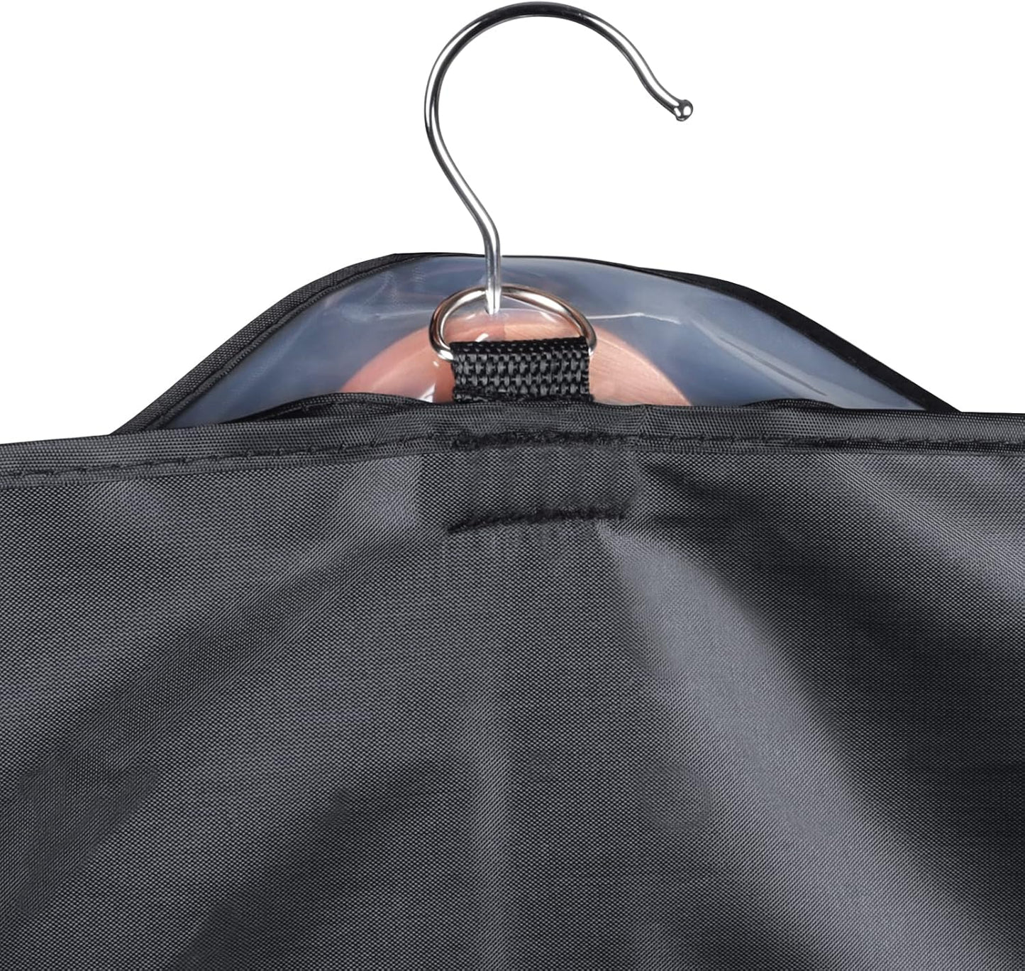 Univivi Garment Bag 60 inch Lightweight Suit Bags for Closet Storage, 8 Pack Garment Bag for Dresses Long with Zipper and Eye-Hole Carry Handles for Folding for Tuxedos Coats Dresses, Black