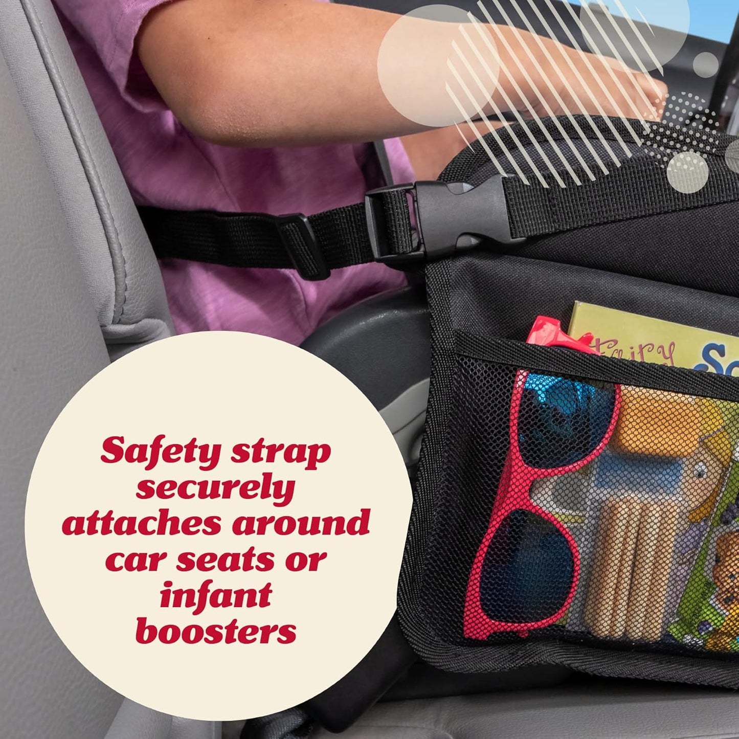 Lusso Gear Kids Travel Desk for Car Seats & Airplane - Car Seat Activity Tray with Dry Erase Top, Tablet Holder, Mesh Pockets & Cup Holder - Lap Desk for Toddlers on Road Trips (Planets)