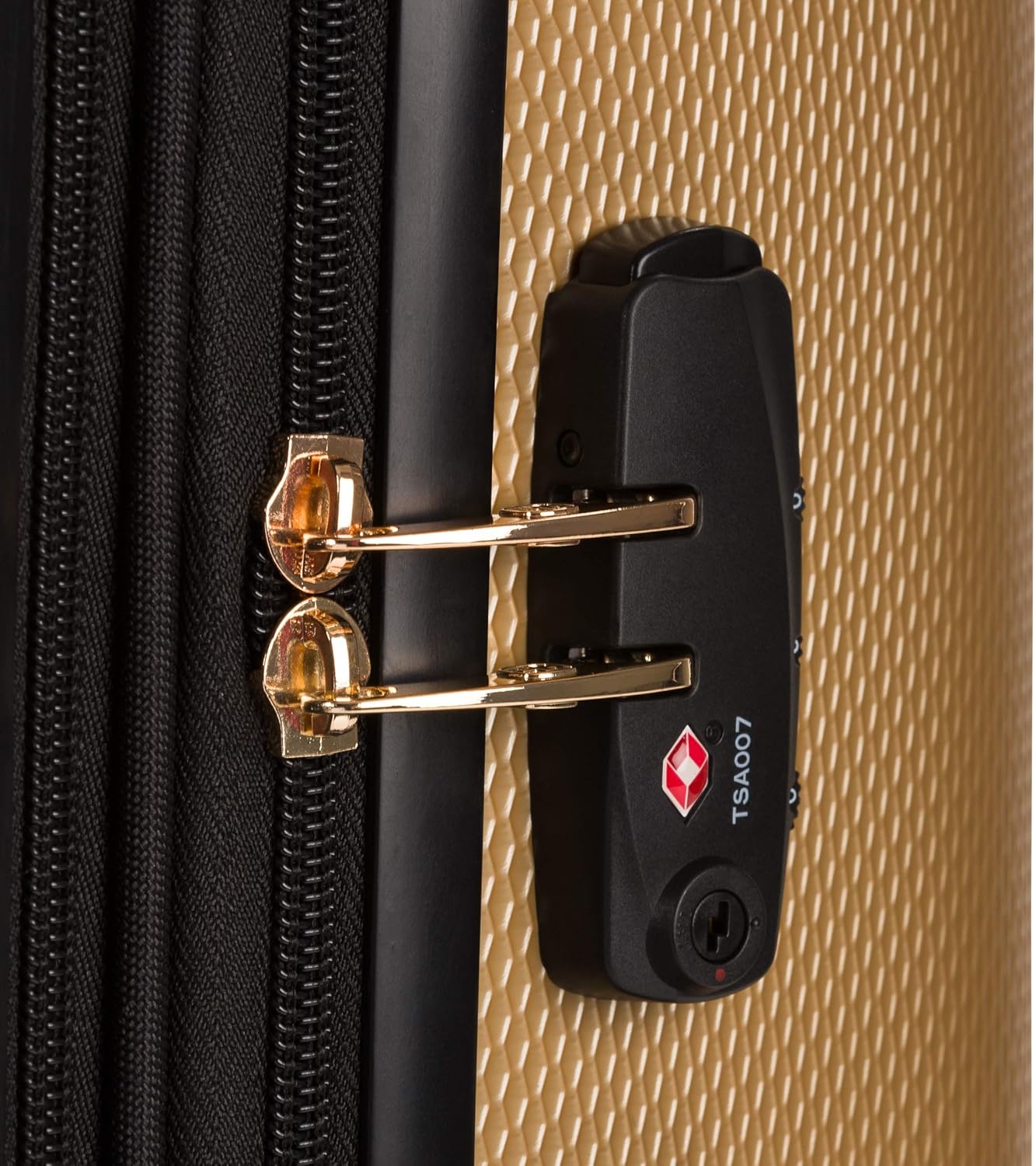 SwissGear 7272 Energie Expandable Hardside Luggage with Spinner Wheels and TSA Lock, Gold, Checked-Large 27-Inch