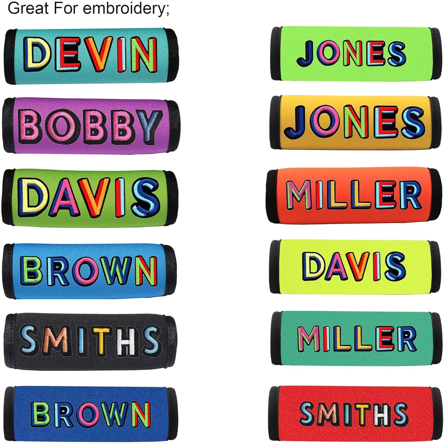 Luggage Identifiers for Suitcases Unique-Luggage Tags 5 Pack Travel Luggage Handle Wrap/Cover Cruise Must Haves Travel Gifts for Travelers/Airplane