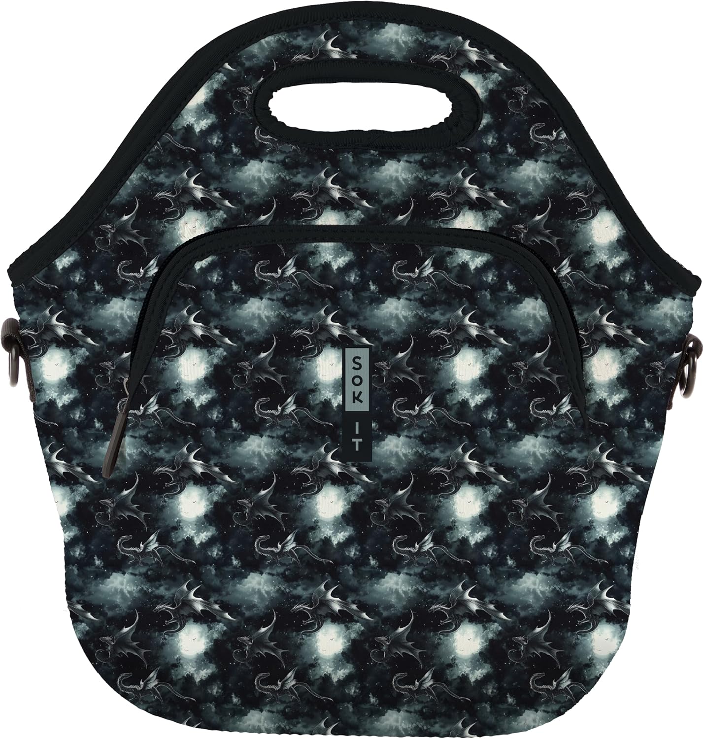 Sok It LunchTote Zippered Bag Insulated Neoprene Caddy (Dragon Lore, X-Large 6.5 Quart Lunch Tote)