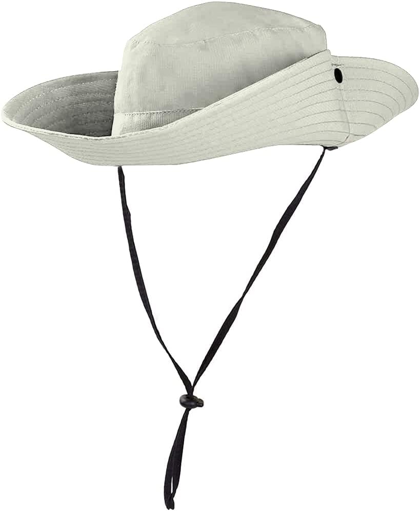 Rosoz Ponytail Sun Bucket Hats for Women UV Protection Foldable Mesh Wide Brim Hiking Beach Fishing Summer Safari