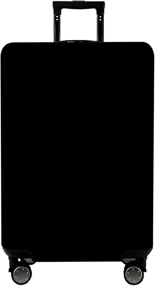 WUJIAONIAO Travel Luggage Cover Baggage Suitcase Cover Protector Skins 18-32 Inch (Pure Black, L (for 25-28 inch luggage))