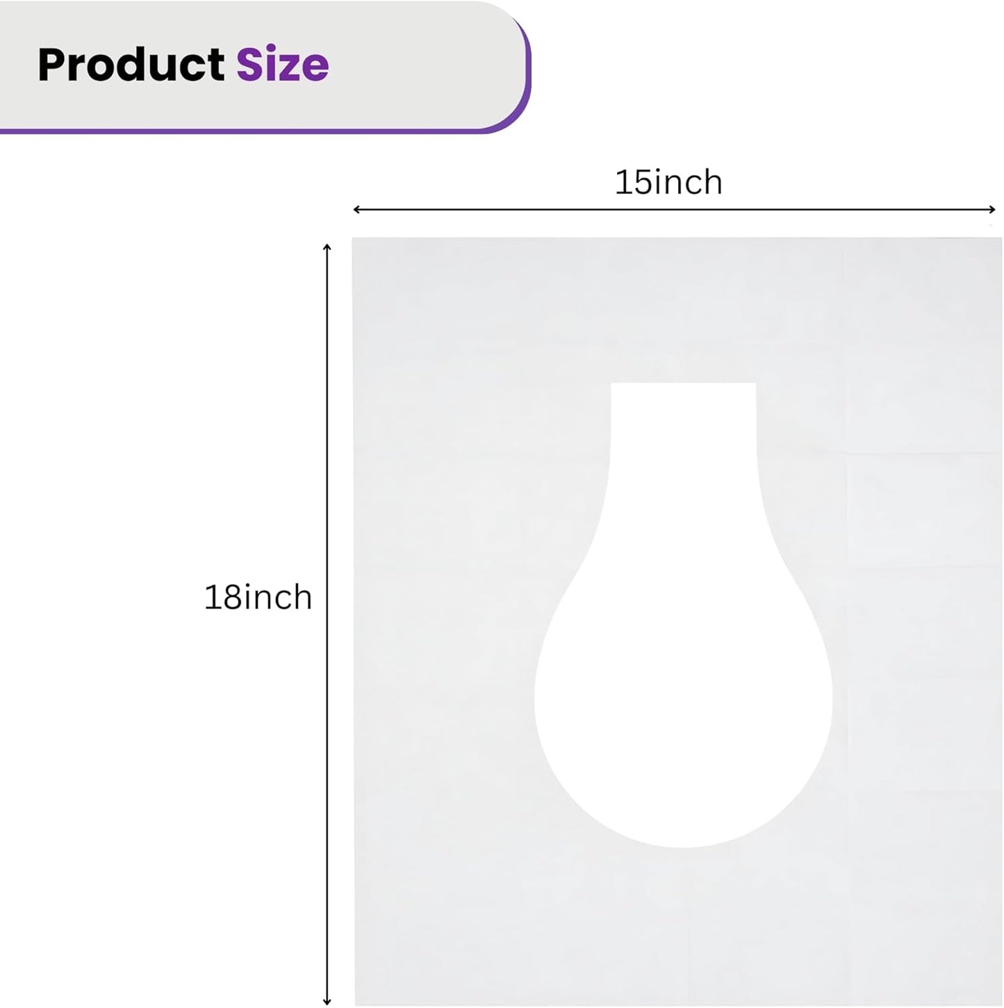 ST&JT Disposable Toilet Seat Cover, Eco-Friendly, Hygienic, Biodegradable - Travel Toilet Seat Covers Disposable Flushable for Adults & Kids - XL for Public Restrooms (50 Pack)