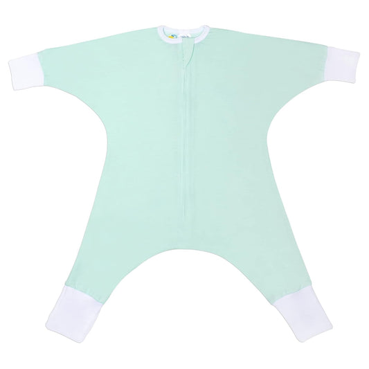 SleepingBaby Flying Squirrel Toddler Pajamas with Practical Zipper for Quick Diaper Changes and Travel Comfort - Mint - 2-3T