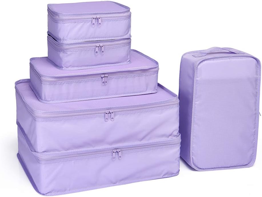 JJ POWER Travel Packing Cubes, Luggage Organizers with Shoe Bag