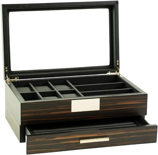 Luxury Watch, Sunglasses and Jeweler Display Case and Organizer (Emerald Love)