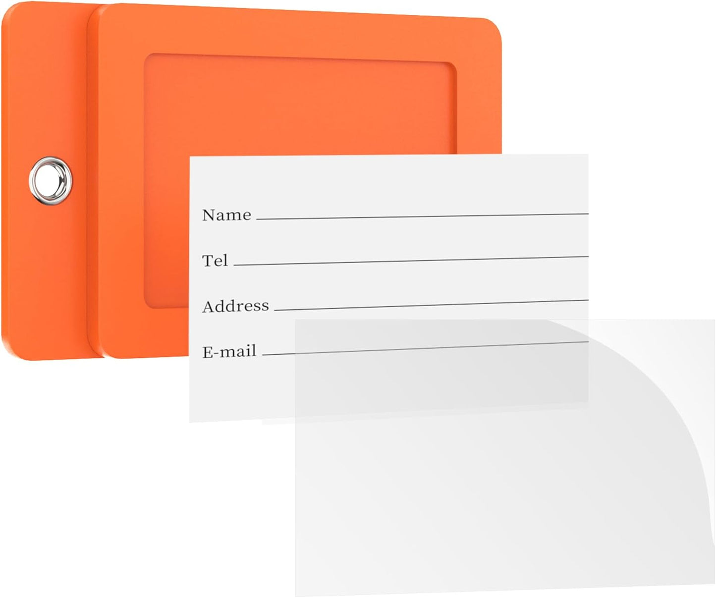 Gostwo 2 Pack Luggage Tags for Suitcases, 26 Initial Letter Travel Luggage Baggage Identification Labels ID Tag Fully Bendable Tags with Stainless Steel Loop (Orange) (Letter G)