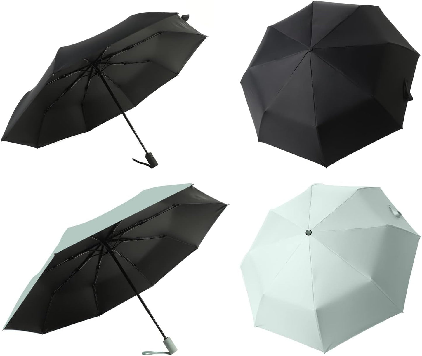 BAODINI Small UV Protection Travel Umbrella Compact for Rain and Sun UPF 50+ 41 inch Portable Umbrella for Women and Men