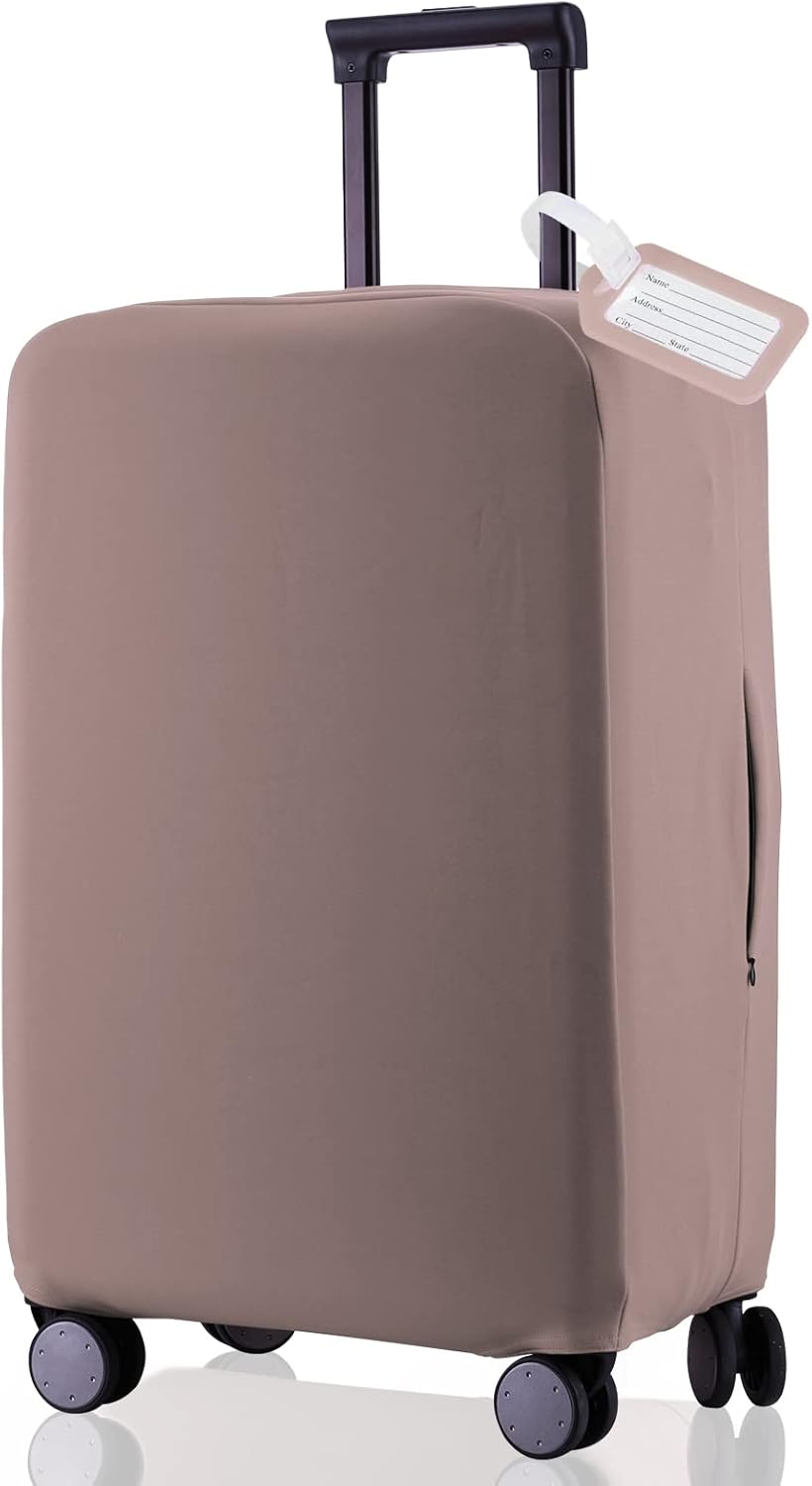 Travel Luggage Cover - Scratch-Resistant Fit 19-31 Inch Suitcase Protector, Khaki, SX(22-23 inch)