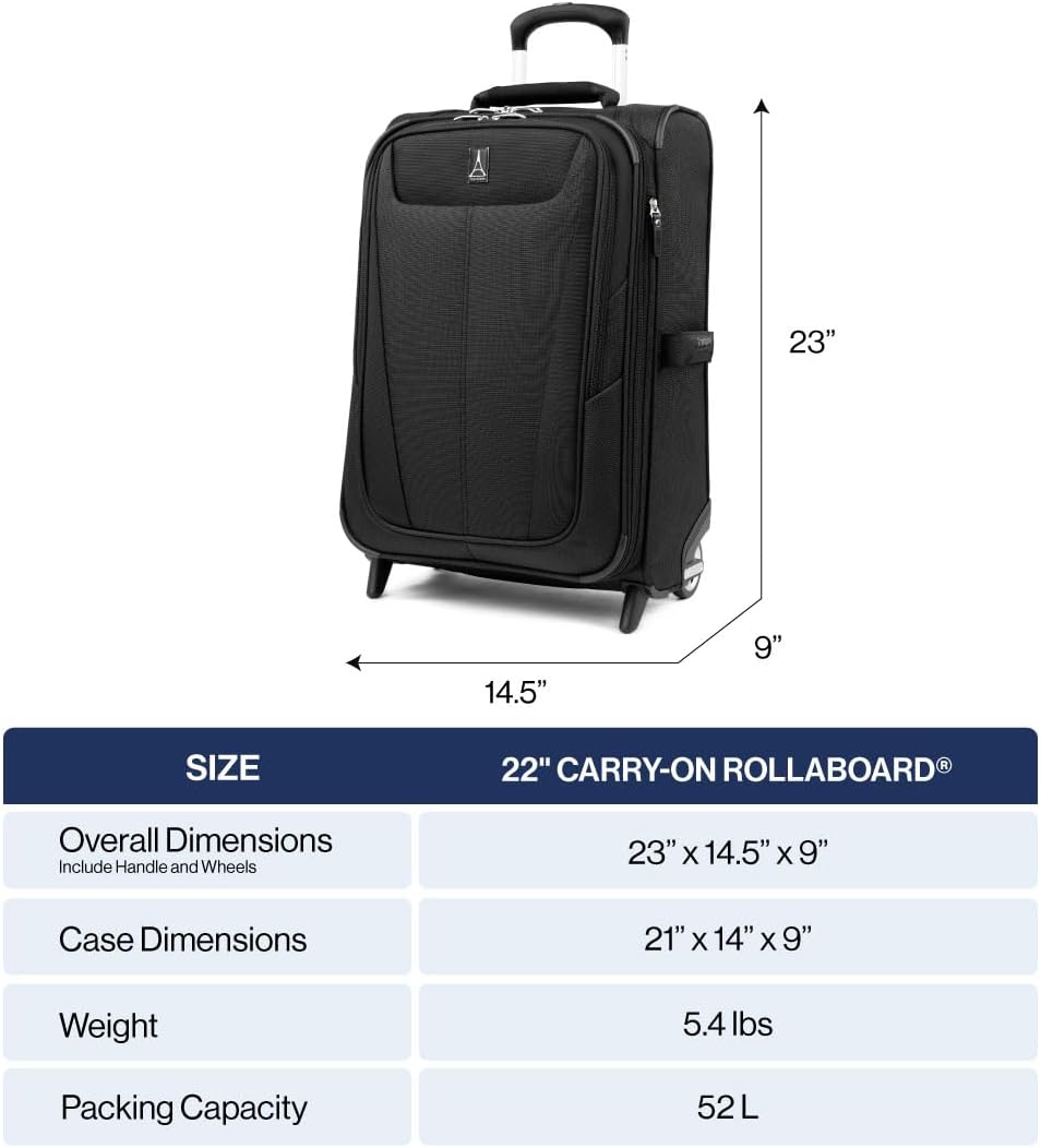 Travelpro Maxlite 5 Softside Expandable Upright 2 Wheel Carry on Luggage, Lightweight Suitcase, Men and Women, Orchid Pink Purple, Carry On 22-Inch