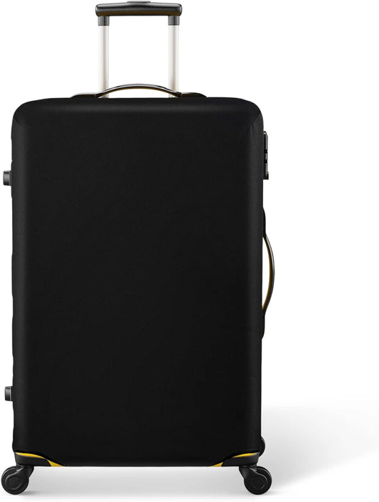 24 Inch PVC Luggage Protector Covers for TSA Approved Clear Suitcase Cover Protector Transparent Luggage Protective Cover Set (Black, Suitable for 23"-24")