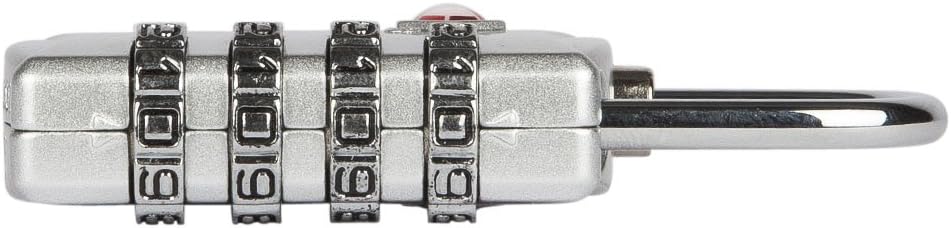 5 Pack TSA Luggage Locks with 4 Digit Combination – Heavy Duty Set Your Own Padlocks for Travel, Baggage, Suitcases & Backpacks - Silver