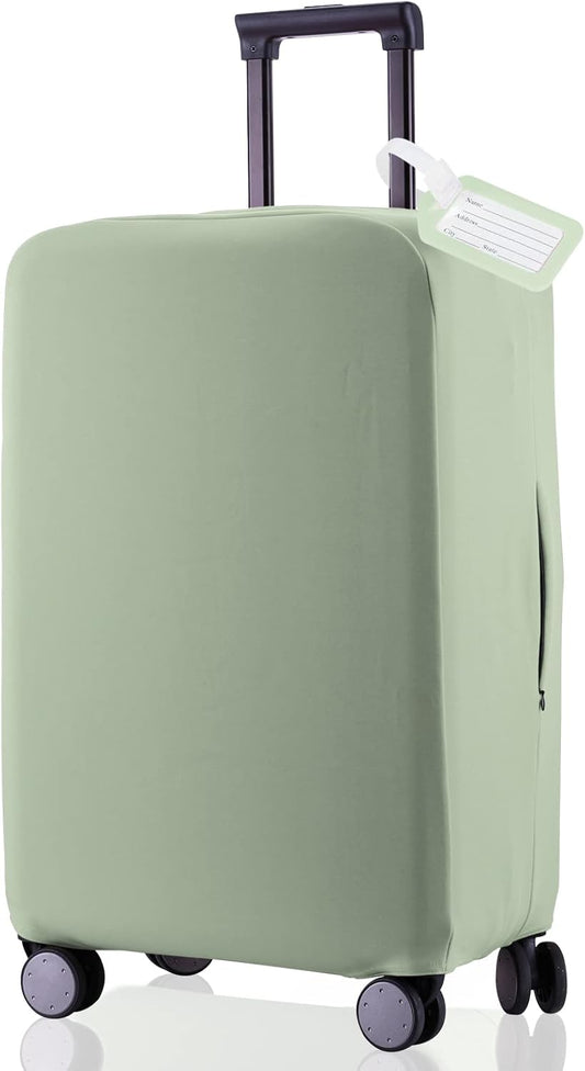 Travel Luggage Cover Suitcase Protector Scratch-Resistant Fit 19-31 Inch Suitcase, Not Included Suitcase (Cyan, S(19-21 inch))