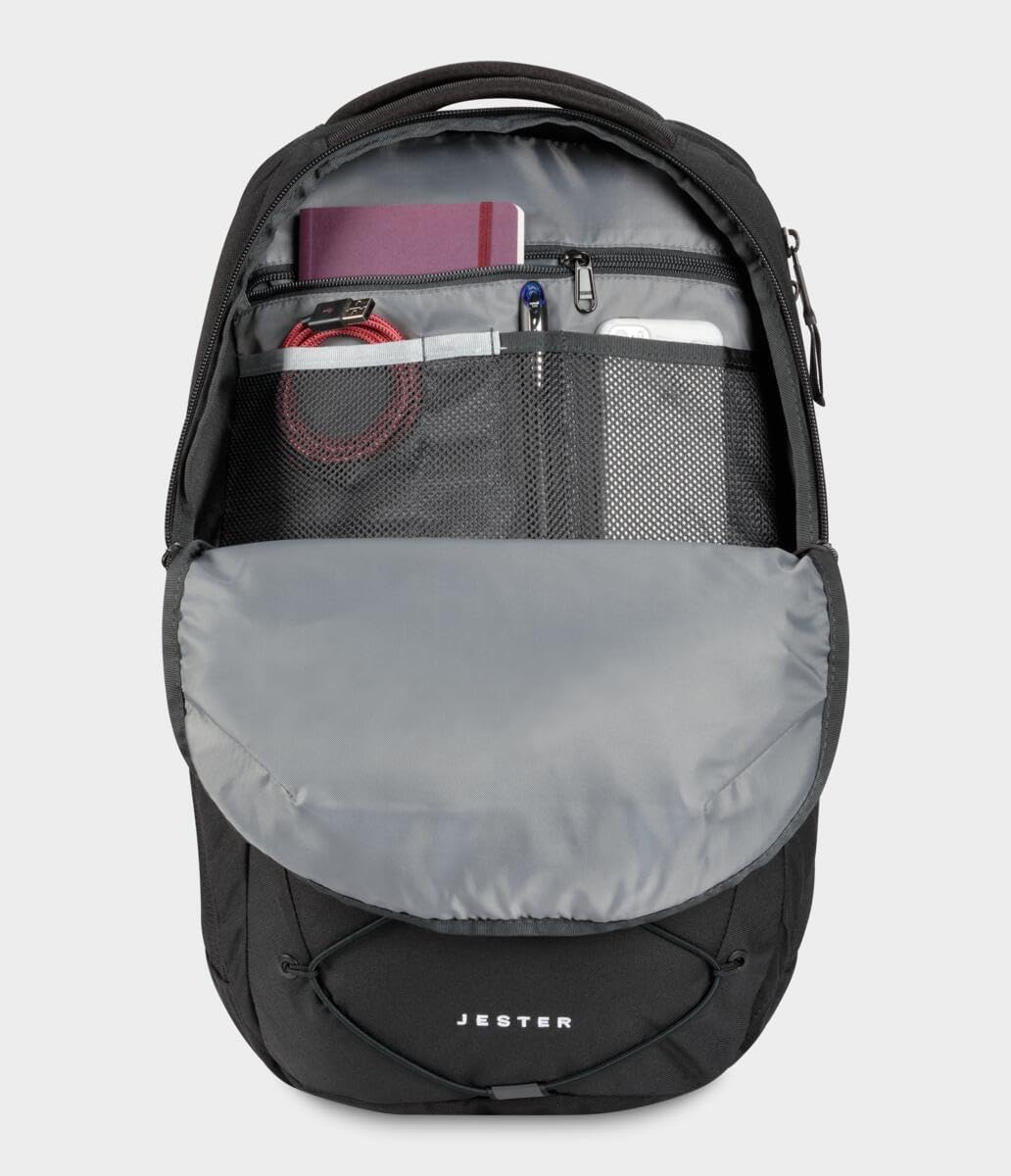 THE NORTH FACE Jester Everyday Laptop Backpack | Commuter Daypack with Water Repellent Finish, 16" Laptop Sleeve, Huge Main Compartment, TNF Black-NPF, One Size