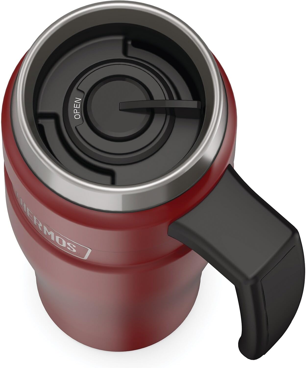 THERMOS Stainless King Vacuum-Insulated Travel Mug, 16 Ounce, Rustic Red