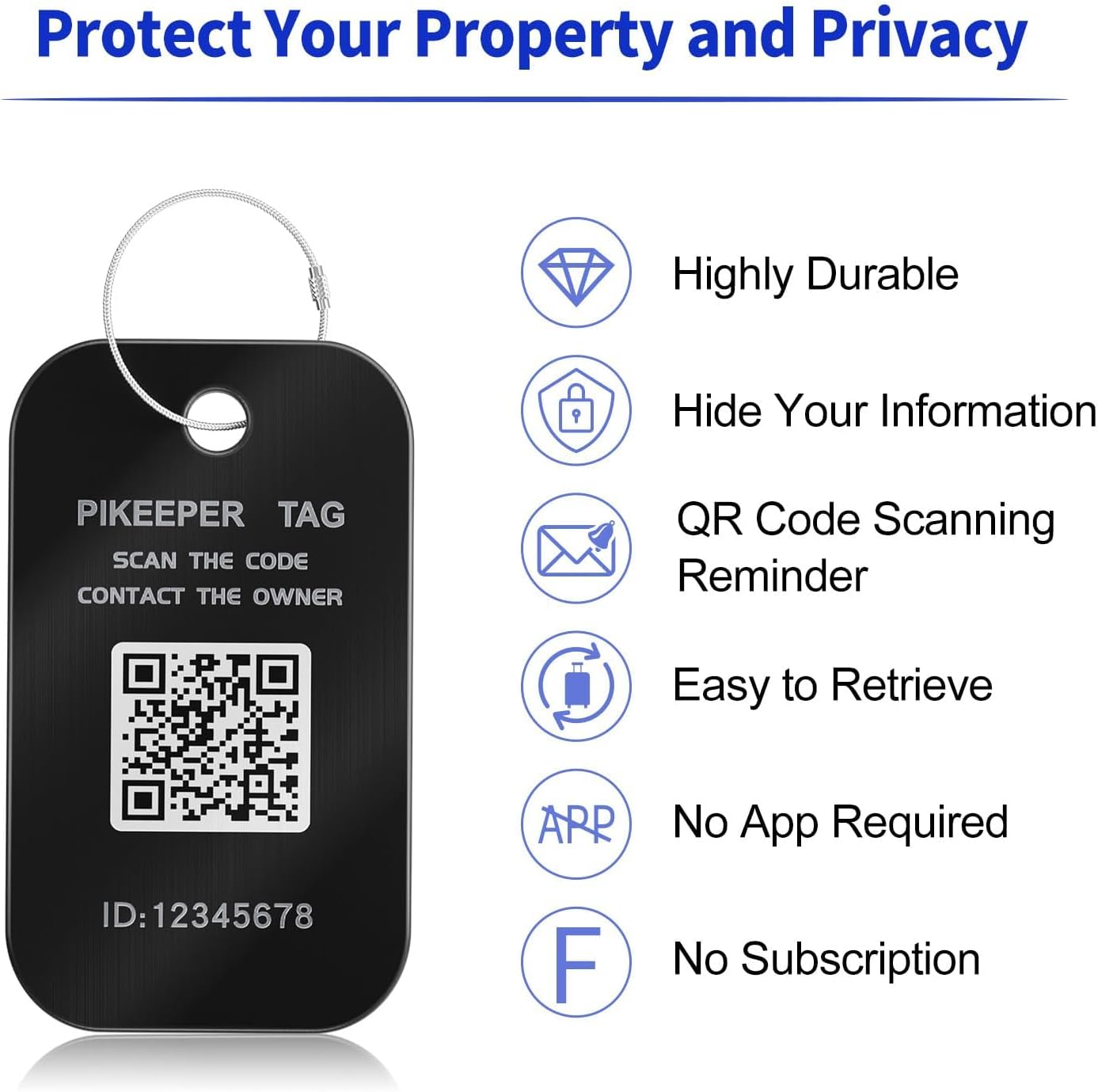 Smart Luggage Tags with QR Code Location Display - Customizable Tags with Privacy Protection for Lost & Found, 4-Pack Waterproof & Durable Travel ID Labels for Suitcases & Backpacks
