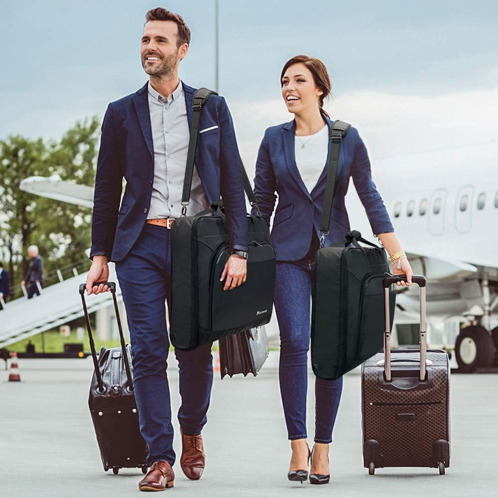 Modoker Suit Luggage Garment Bag with Shoulder Strap, Suit Carry on Bag Hanging Suitcase Garment Bags for Men Women Business Travel