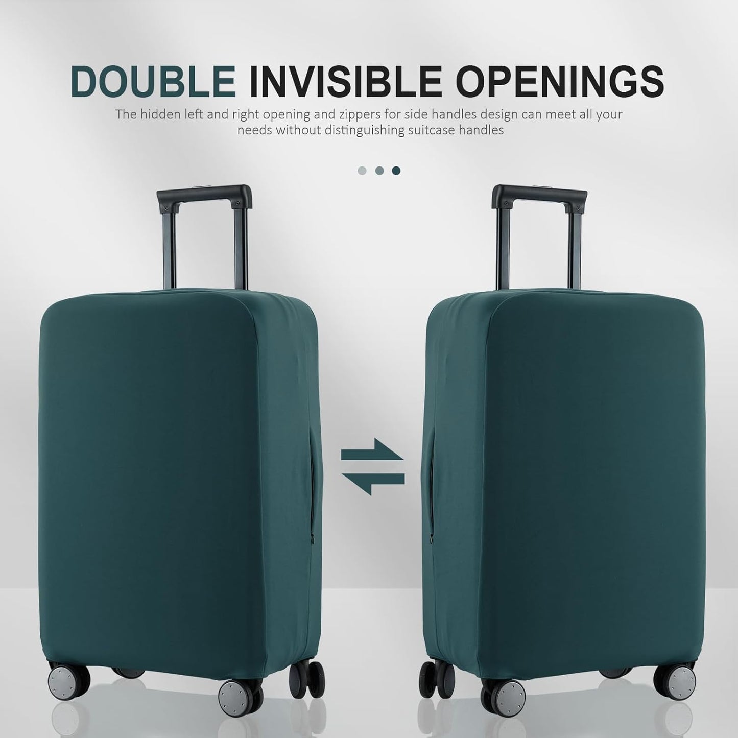 Travel Luggage Cover Suitcase Protector Scratch-Resistant Fit 19-31 Inch Suitcase, Not Included Suitcase (Avocado Green, 3XL(32-33inch))