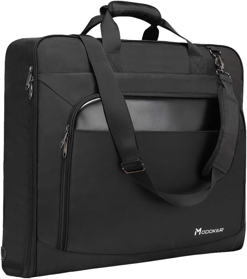 Modoker Suit Luggage Garment Bag with Shoulder Strap, Suit Carry on Bag Hanging Suitcase Garment Bags for Men Women Business Travel