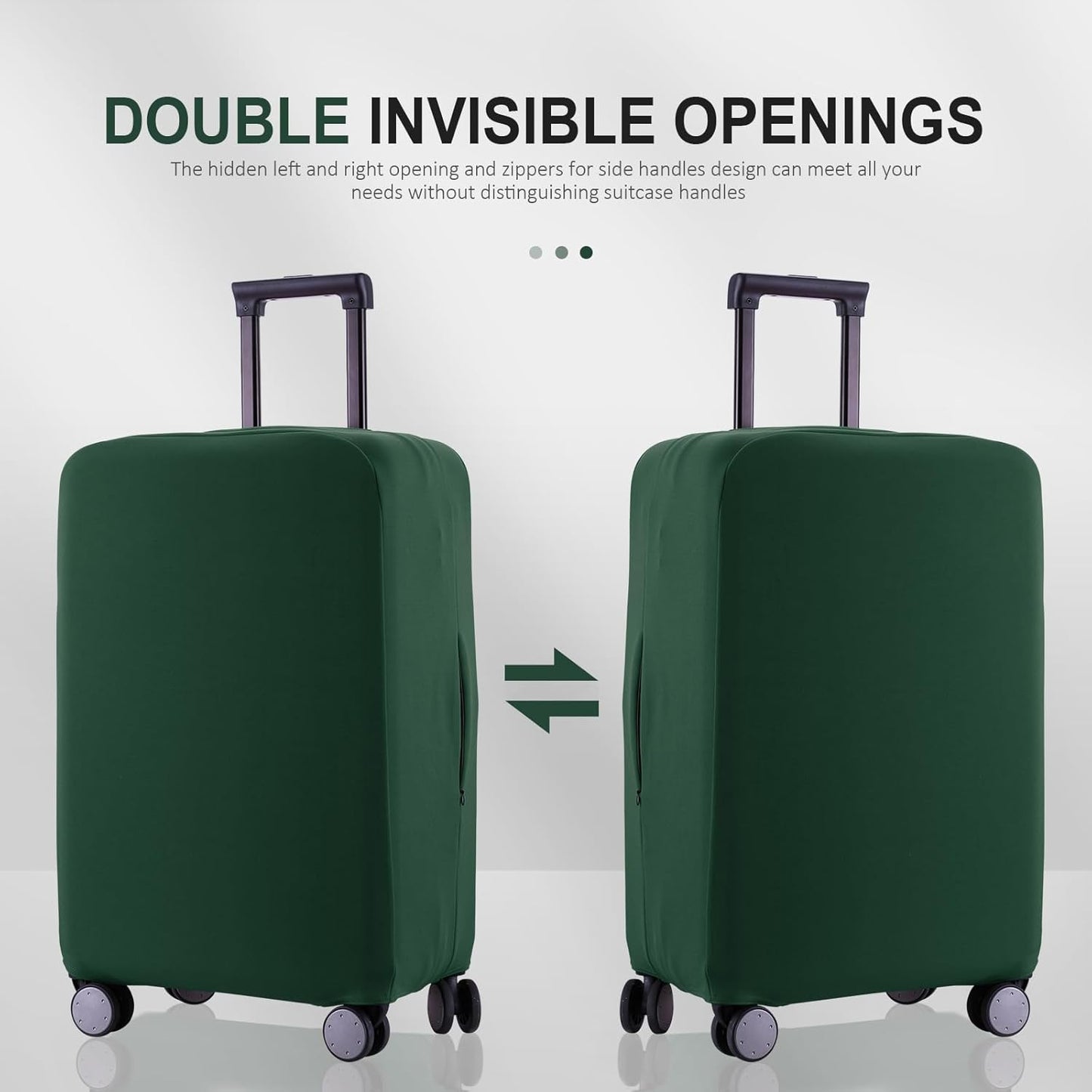 Travel Luggage Cover Suitcase Protector Scratch-Resistant Fit 19-31 Inch Suitcase, Not Included Suitcase (Avocado Green, S(19-21 inch))