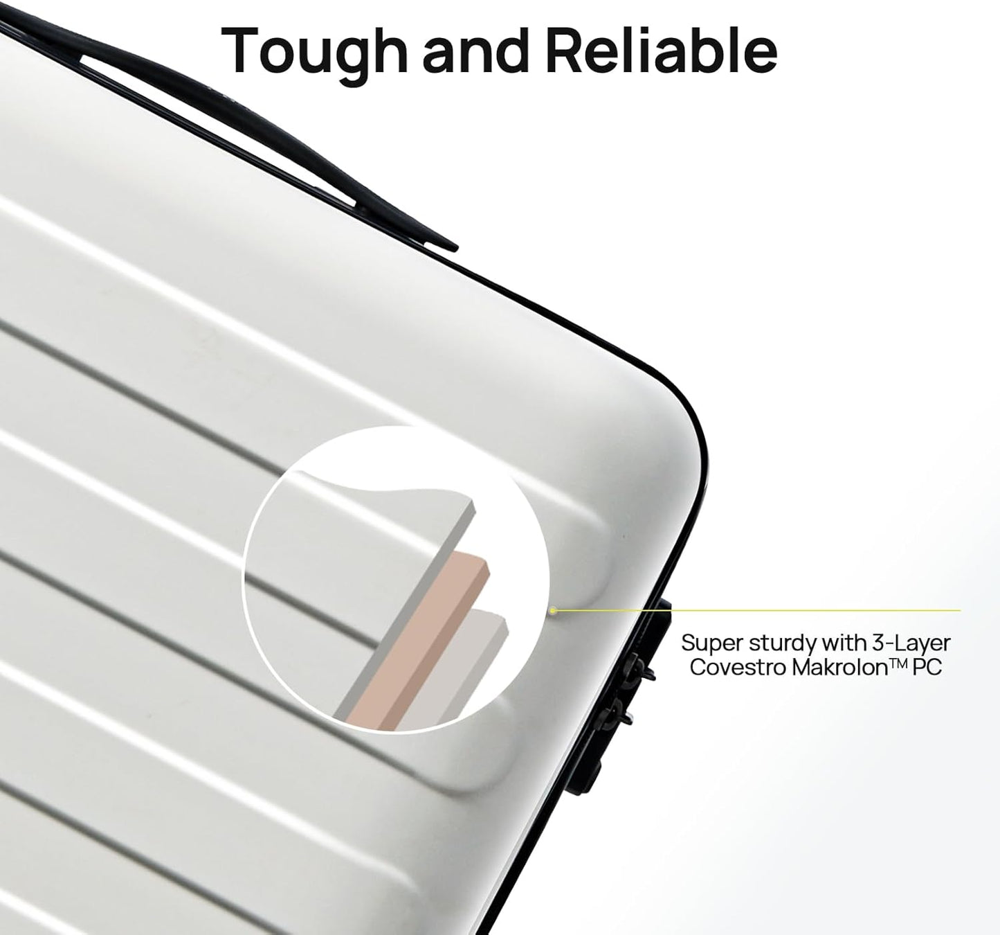 Carry on Luggage 22 X 14 X 9 Airline Approved, 20 Inch Luggage for 3-5 Days Travel, Double Spinner Wheels, 100% Hardshell PC, TSA Lock (05-Lily White (Basic), Checked 28-Inch)