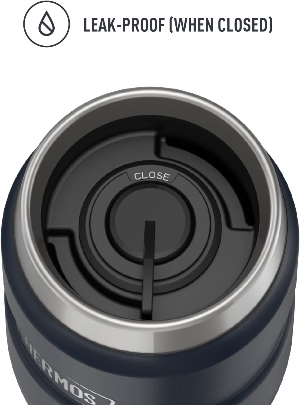 THERMOS Stainless King Vacuum-Insulated Travel Tumbler, 16 Ounce, Midnight Blue