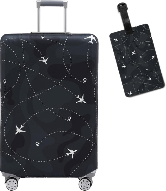 Travelkin Luggage Covers With Tag For Suitcases Tsa Approved,Suitcase Covers Protector Fit 18-32 Inch Luggage,L