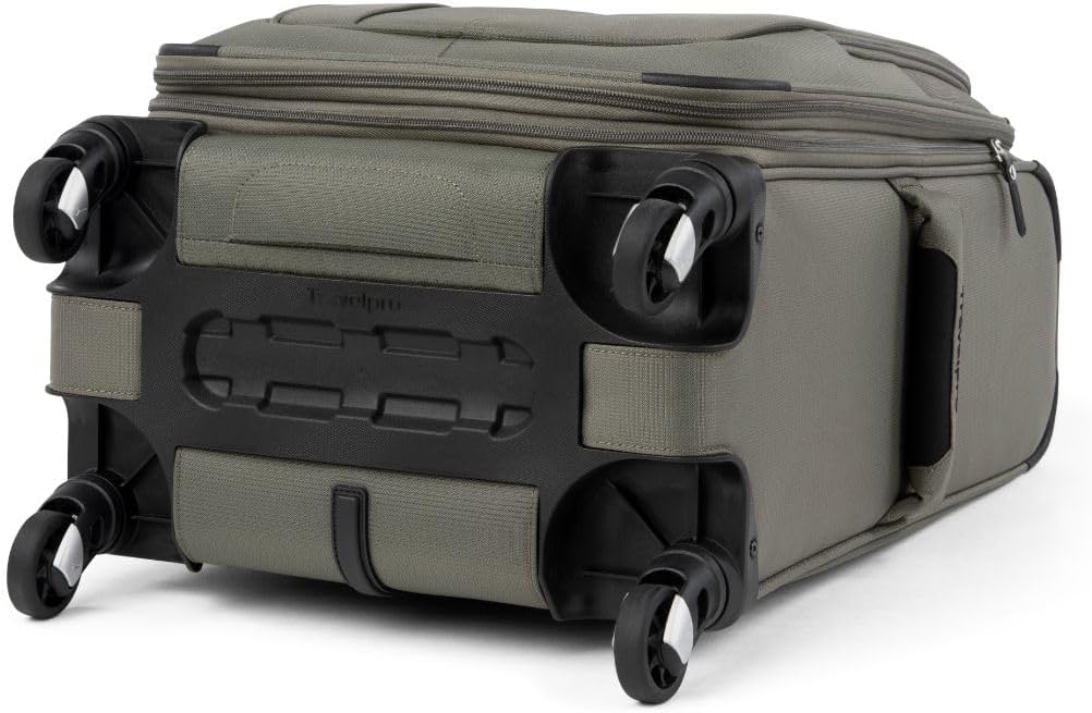 Travelpro Maxlite 5 Softside Expandable Carry on Luggage with 4 Spinner Wheels, Lightweight Suitcase, Men and Women, Slate Green, Carry On 21-Inch