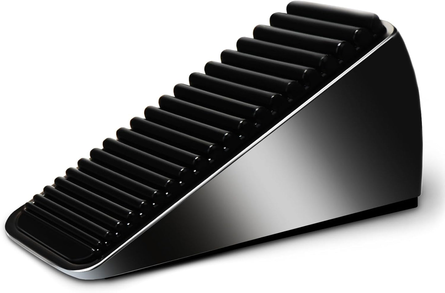 Strongest Tall Door Stopper - Heavy Duty Zinc Alloy & Silicone, Suits Any Heavy Door, Any Smooth Floor