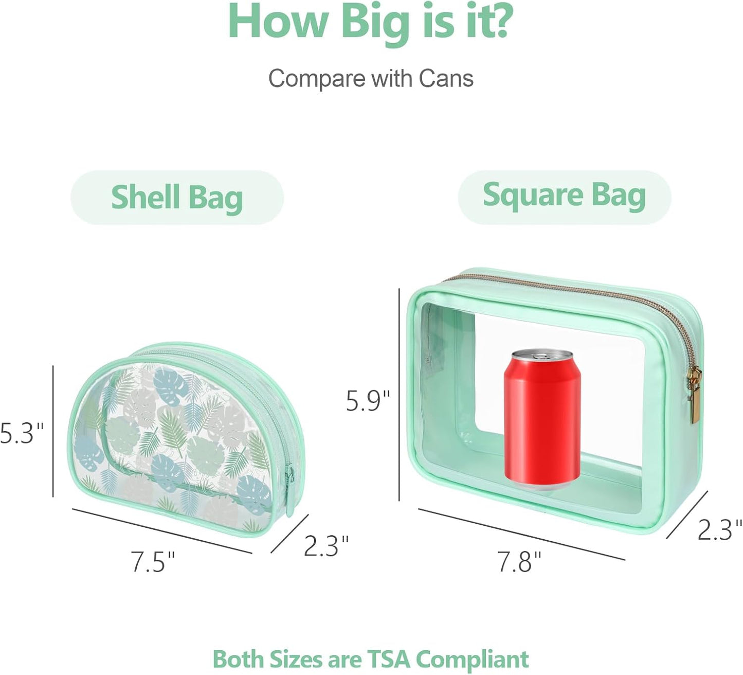 PACKISM TSA Approved Toiletry Bag - Upgrade Color-Edged Clear Makeup Bags, Clear Toiletry Bags For Traveling Fits Various Storage Needs