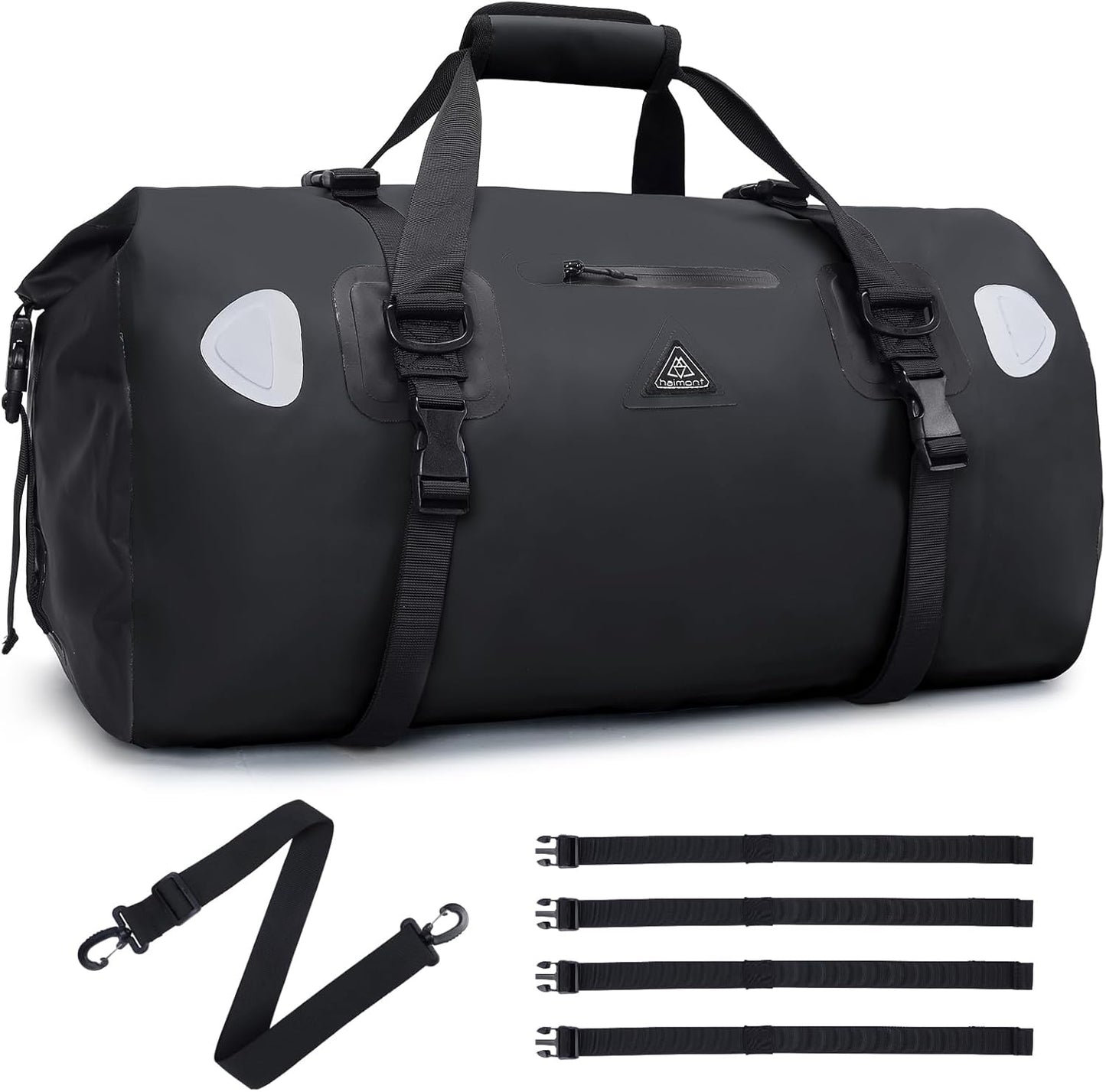 Haimont Waterproof Duffel Bag Roll-top Dry Duffel Bag with Quick-fixed Straps for Motorcycling, Rafting, Boating, SUP, Kayaking, Travel, 50L/70L