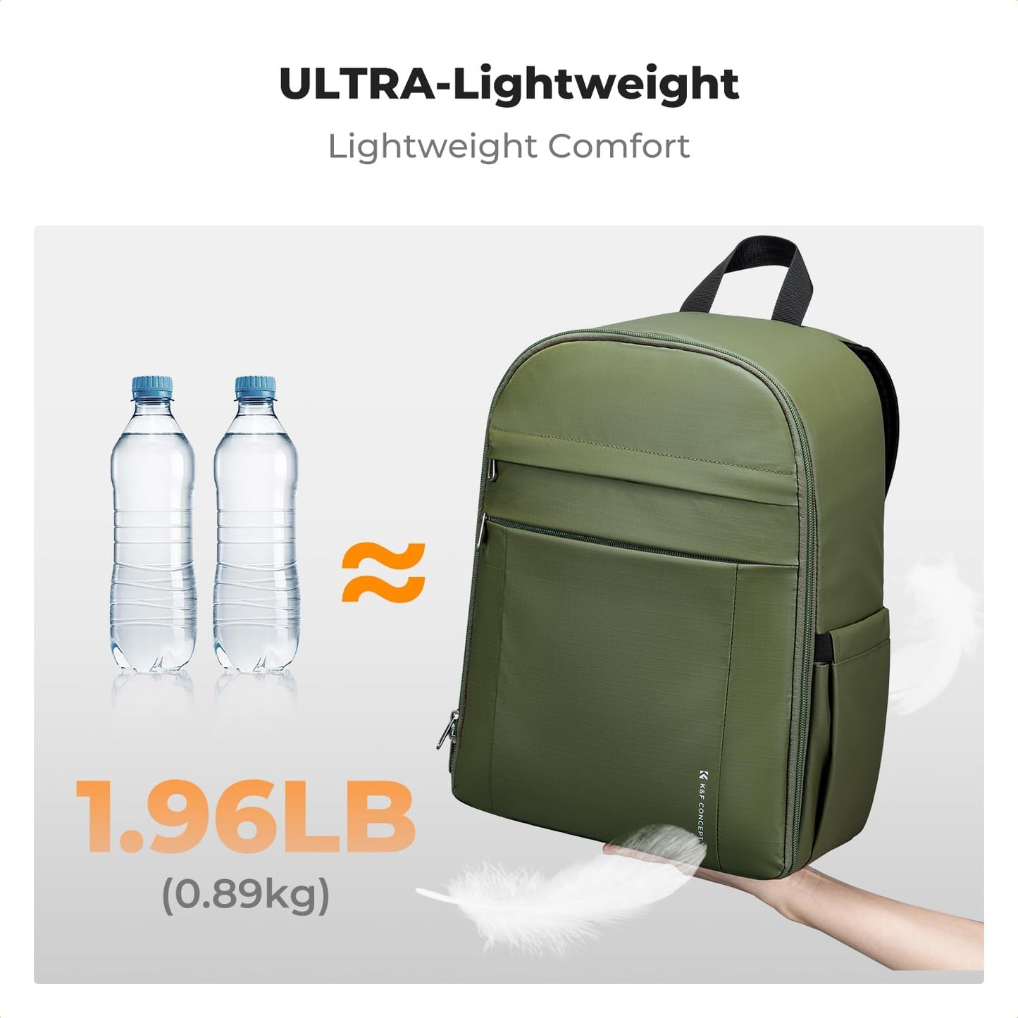 K&F CONCEPT Camera Backpack Bag, Professional DSLR/SLR/Mirrorless Camera Bag with Tripod Holder & Rain Cover, Waterproof Photography Camera Case Compatible with Canon/Sony/Nikon/FUJIFILM