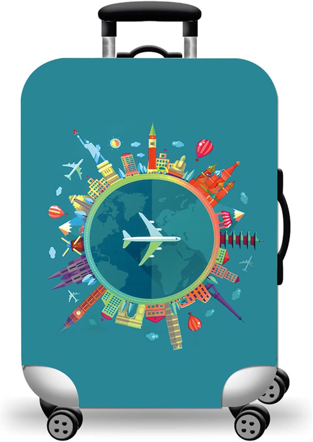 WUJIAONIAO Travel Luggage Cover Spandex Suitcase Protector Washable Baggage Covers (XL (for 29-32 inch luggage, Go Travel)
