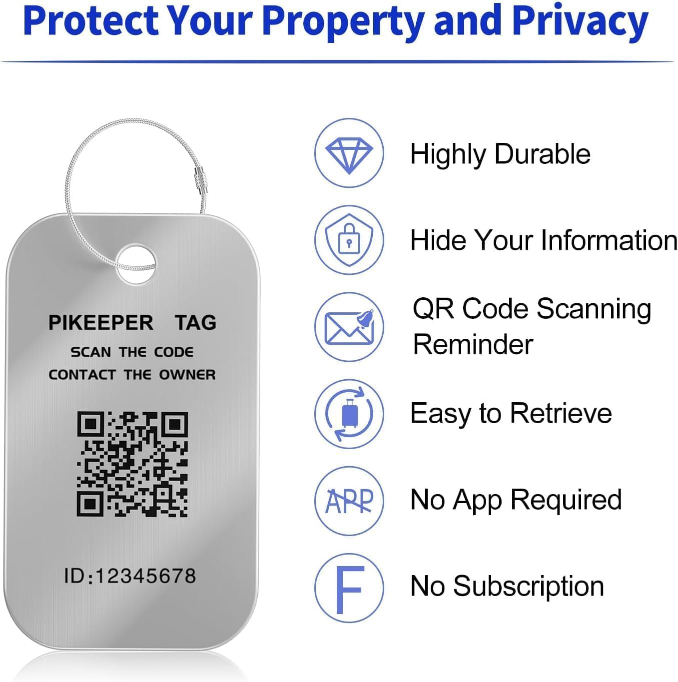 Smart Luggage Tags for Suitcase 4-Pack (2S2B) - Waterproof QR Code ID Labels, Show Scanner’s Location on Scan, Customizable & Durable Travel Tags for Backpack, Securely Hide Personal Info