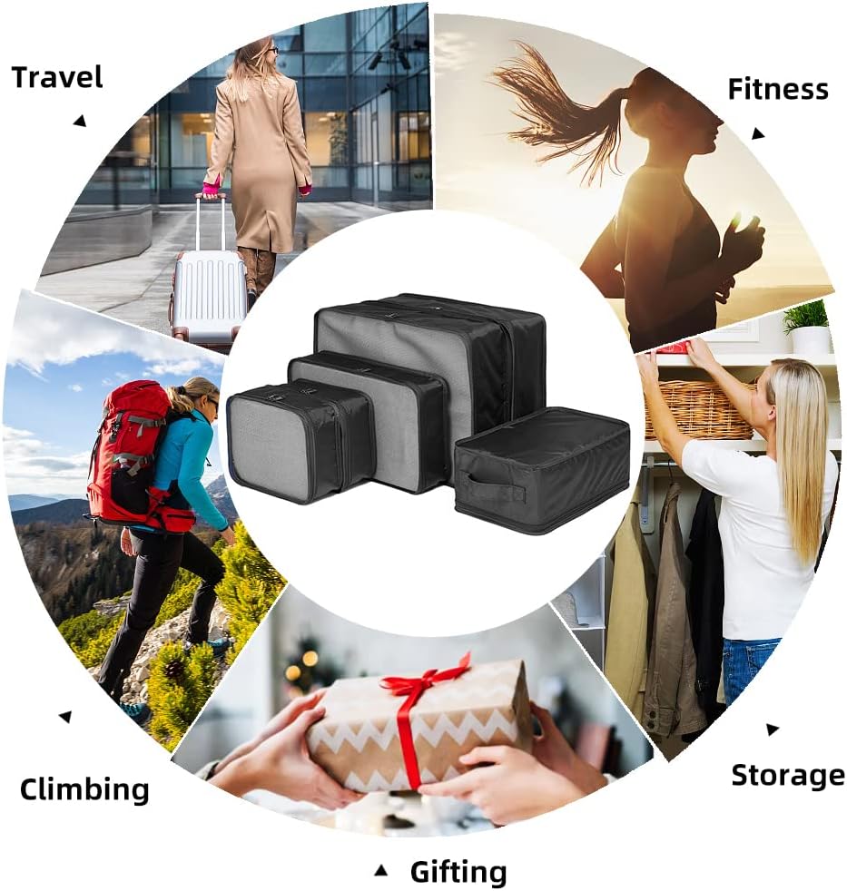JJ POWER Travel Packing Cubes, Luggage Organizers with Shoe Bag