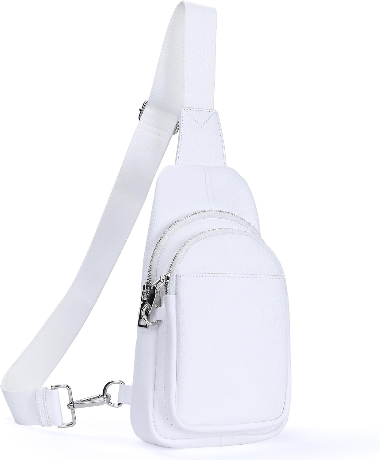 befen Genuine Leather Small Sling Bag for Women Anti-Theft Crossbody Chest Bags Fanny Packs for Travel with RFID Card Slots