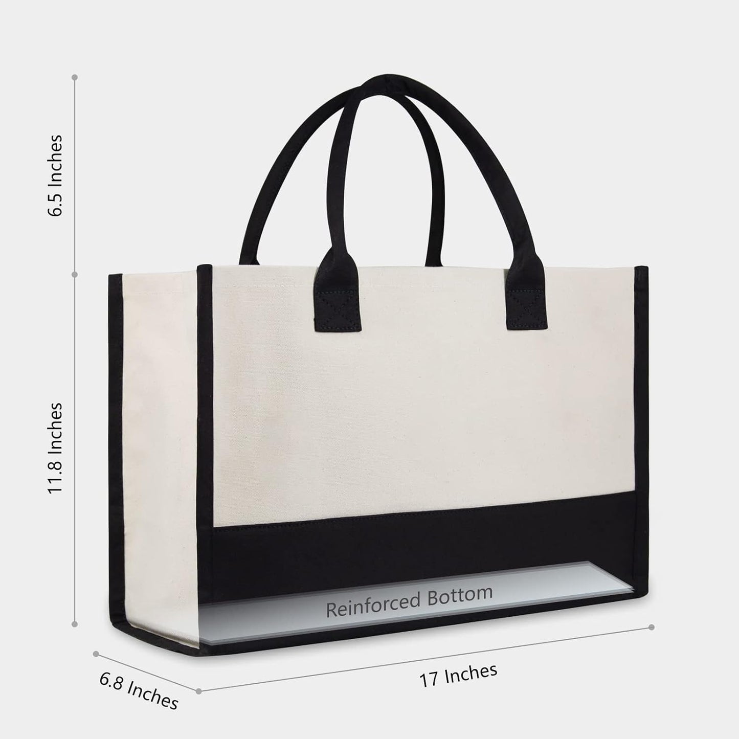 TOPDesign Embroidery Initial Canvas Tote Bag, Personalized Present Bag, Suitable for Wedding, Birthday, Beach, Holiday, is a Great Gift for Women, Mom, Teachers, Friends, Bridesmaids (Letter N)