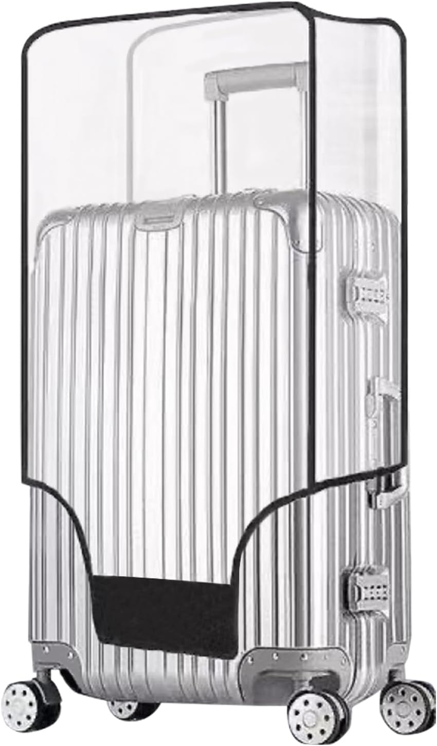 Clear Suitcase Cover - 20 24 26 28 30 Inch Waterproof PVC Suitcase Cover - Transparent Travel Suitcase Wrap - Protective Cover Case for Wheeled Luggage (28-Inch)