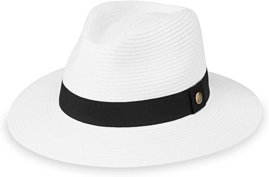 Wallaroo Hat Company Women’s Petite Palm Beach Fedora – UPF 50+ UV Protection Sun Hat, Packable, Adjustable, Small Size