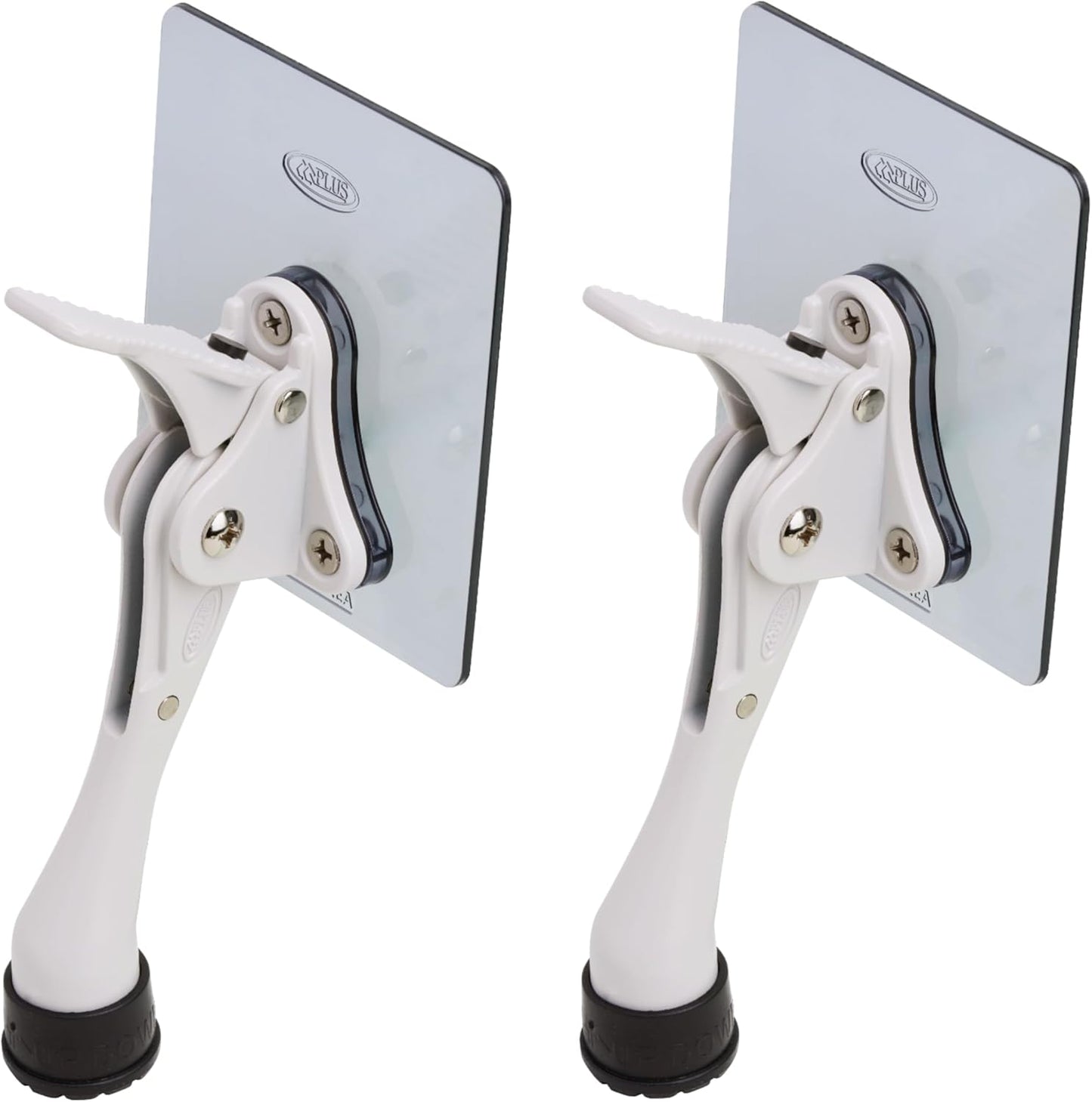 One-Touch Doorstop Adhesive Bracket (White, 4inch x 2pack)