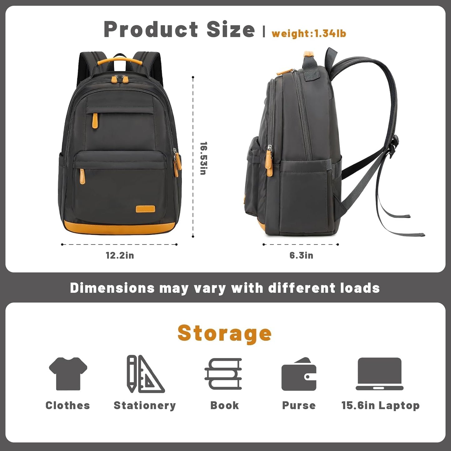 mygreen Waterproof Travel Backpack for Adults, 15.6 Inch Laptop Backpack with Multiple Compartments | Durable Anti-Theft Design, Luggage Strap, Lightweight for Business, Commute, and Air Travel Beige