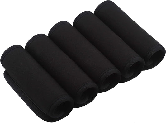 Neoprene Luggage Handle Wraps For Traveling Bright Color Luggage Tags|Handle Wraps|Handle Covers (Black)